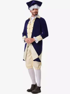 Costumes Ensemble haut et pantalon rétro bleu foncé Costumes de vacances