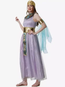 Costumes Grecs Robe Noire Rétro Ensemble Déguisement Vintage