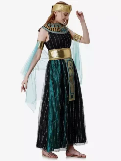Costumes Grecs Robe Noire Rétro Ensemble Déguisement Vintage