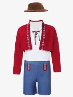 Costumes Marchandises de vacances Costumes de vacances Noël Fibre de polyester rouge