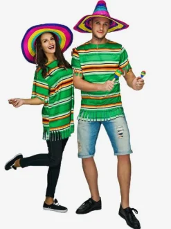 Costumes Marchandises de vacances Costumes de vacances Rayures d'Halloween Fibre de polyester verte