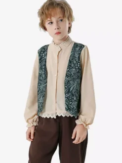Costumes Oktoberfest Enfants Ensemble Marron Café Déguisement Vintage Garçon