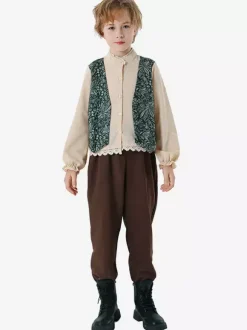 Costumes Oktoberfest Enfants Ensemble Marron Café Déguisement Vintage Garçon