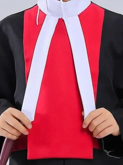 Costumes pour enfants avocat Cosplay vêtements noirs perruque blanche ensemble 2 pièces Costume d'halloween pour enfants