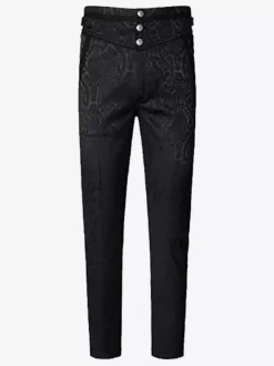 Costumes rétro noirs de jacquard de polyester rétro de cru pour l'homme