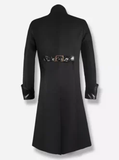 Costumes rétro noirs de vêtements de polyester de manches longues de jacquard occidental de cru pour l'homme