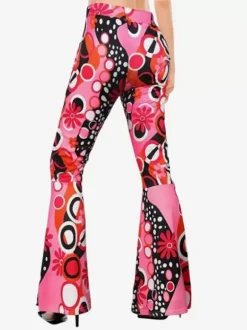 Costumes Rétro Roses Femmes Fleuri Pantalon En Polyester Accessoire Ensemble Vintage