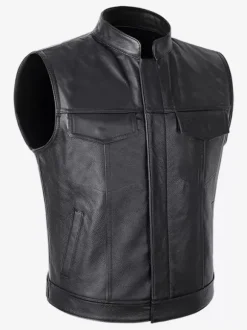 Costumes rétro sans manches en polyester rétro noir vintage pour homme