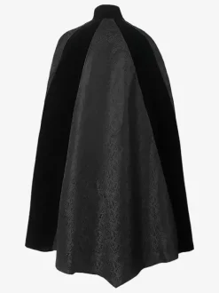 Costumes rétro sans manches en jacquard de polyester élégant vintage noir pour homme