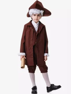 Costumes Café Marron Hommes Rétro Gilet Pantalon Ensemble Costumes De Vacances