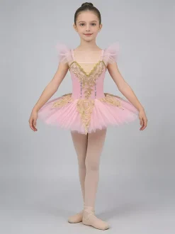 Costumes de danse de Ballet rose fille ballerine Lycra Spandex robe robe vêtements de danse