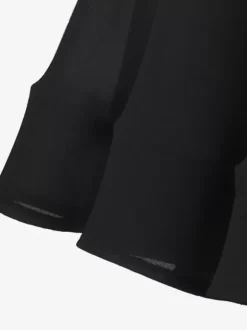 Costumes de danse de salon noir femme Lycra Spandex robe asymétrique robe de danse