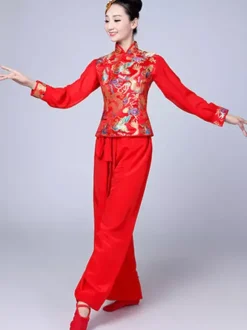 Costumes de danse folklorique chinoise pour femmes Costumes asiatiques Yangko Costume de danse Tang