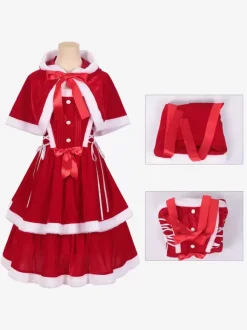 Costumes De Père Noël 2 Pièces Ensembles De Noël Sexy En Fausse Fourrure