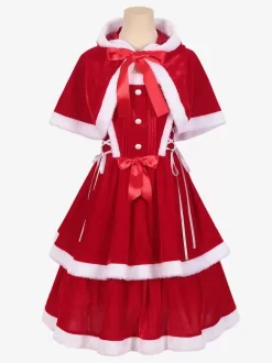 Costumes De Père Noël 2 Pièces Ensembles De Noël Sexy En Fausse Fourrure