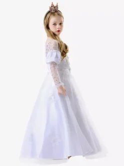 Costumes De Princesse Enfants Ensemble Blanc Robe Déguisement