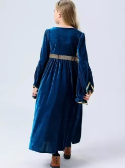 Costumes De Princesse Pour Enfants Vintage Déguisement Robe Bordeaux
