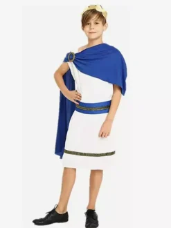 Costumes d'Halloween pour enfants Ensemble d'Halloween bleu Couvre-chef en polyester pour enfants