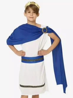 Costumes d'Halloween pour enfants Ensemble d'Halloween bleu Couvre-chef en polyester pour enfants