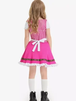 Costumes d'Halloween pour enfants Ensemble d'Halloween rose Robe en polyester pour enfants