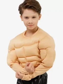 Costumes Muscle Halloween Enfants Garçon Haut En Polyester
