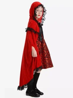 Costumes pour enfants Ensemble rouge Robe cape pour enfants