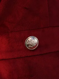 Costumes Rouges Style Audrey Hepburn Manteau Vintage Ajusté Déguisement Rétro Bourgogne