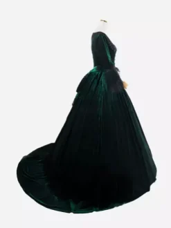 Costumes rétro bleu profond dentelle Polyester Marie Antoinette Costume robe tunique rétro femme vêtements Vintage