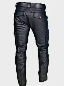 Costumes rétro en cuir PU rétro maigre Vintage noir pour homme