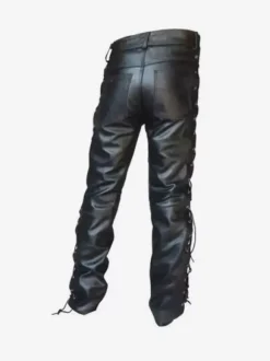 Costumes rétro en cuir PU rétro maigre Vintage noir pour homme