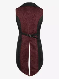Costumes rétro sans manches en polyester vintage bordeaux pour homme Bourgogne