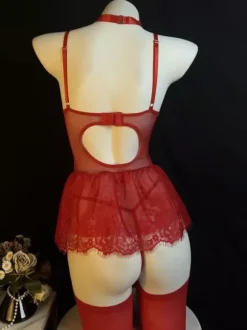 Costumes sexy de Noël Corsets séduisants Chaussettes hautes Ensembles de pantalons
