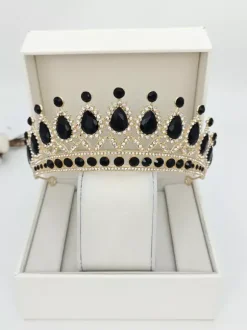 Couronnes et diadèmes pour femmes bijoux vintage en alliage cristal et pierres synthétiques