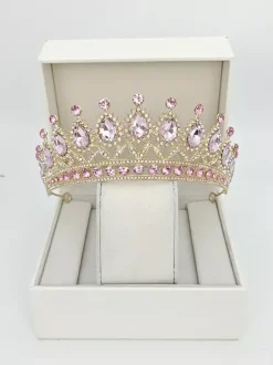 Couronnes et diadèmes pour femmes bijoux vintage en alliage cristal et pierres synthétiques