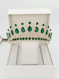Couronnes et diadèmes pour femmes bijoux vintage en alliage cristal et pierres synthétiques