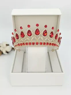 Couronnes et diadèmes pour femmes bijoux vintage en alliage cristal et pierres synthétiques