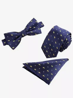 Cravate Ensemble Pour Homme Carré De Poche Bouton Accessoire Costume Chic