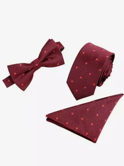 Cravate Ensemble Pour Homme Carré De Poche Bouton Accessoire Costume Chic