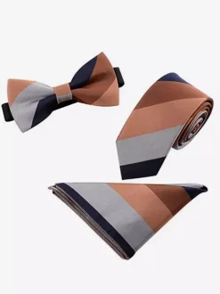Cravate Ensemble Pour Homme Carré De Poche Bouton Accessoire Costume Chic