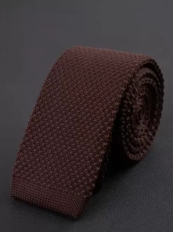 Cravate tricotée chic pour homme en polyester moderne