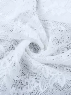 Crop top sexy en dentelle transparente pour femme - Décolleté en V profond manches longues coupe ajustée - Style coquette tenue de soirée en boîte de nuit 2026