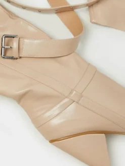 Cuissardes à Talons Hauts avec Bout Pointu Femme en Cuir Synthétique Unicolore
