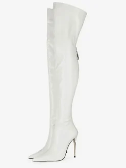 Cuissardes à talons hauts pour femmes en cuir verni Cuir brillant