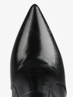 Cuissardes pour femmes Bottes noires à talons aiguilles et bout pointu