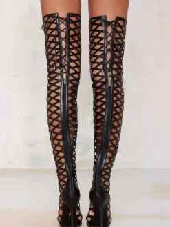 Cuissardes sexy femme d'été talon haut cuissardes de ballet