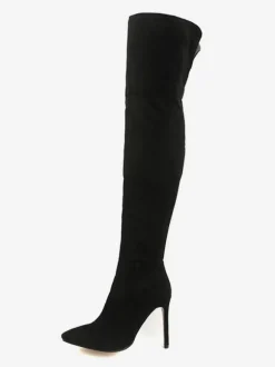 Cuissardes en daim bout pointu taille US 5-12.5 Stiletto sur les bottes au genou