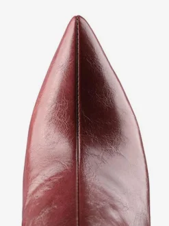 Cuissardes à Talons Hautes Femmes Hiver à Cuir Synthétique Vernis avec Bout Pointu Unicolore Sexy