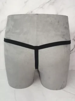 Culotte string sexy en maille rouge transparente pour homme