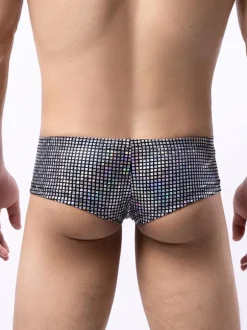 Culottes sexy pour hommes en polyester noir lingerie pour hommes
