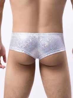 Culottes sexy pour hommes en polyester noir lingerie pour hommes